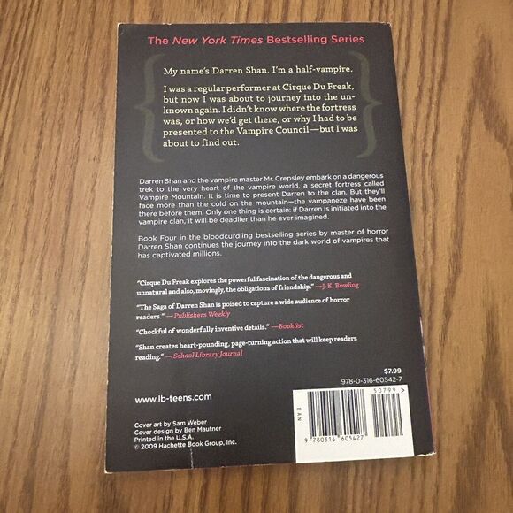 Cirque Du Freak Series Paperbooks by Darren Shan #4 5 7 8 and 11 - Lot Of 5 - Picture 3 of 16